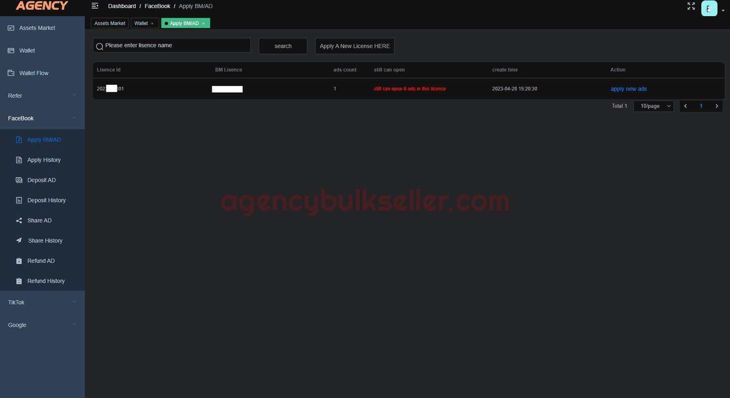 Self-Service Agency Account Dashboard One time Subscription with Lifetime Warranty