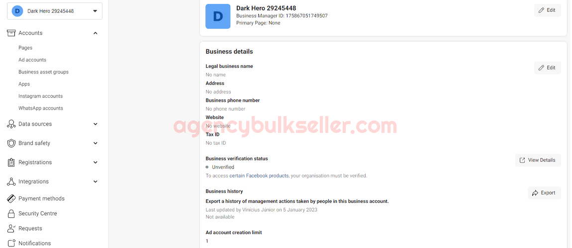 BMR Nolimit Resistance - Pay 2 bills can create 4 more ad accounts Unlimited daily spend - Can change Timezone and Currency (100% rate)